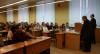встреча студентов 4-го курса факультета по вопросам предстоящего распределения выпускников. Во встрече приняли участие начальник отдела кадров БГПУ В.Е.Казаков и декан физико-математического факультета С.И.Василец